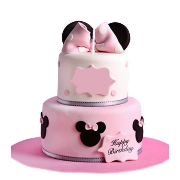 Pembe Minnie Mouse Pastası