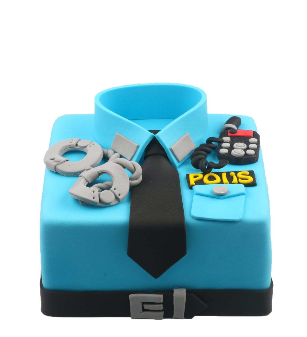 Polis Temalı Pasta